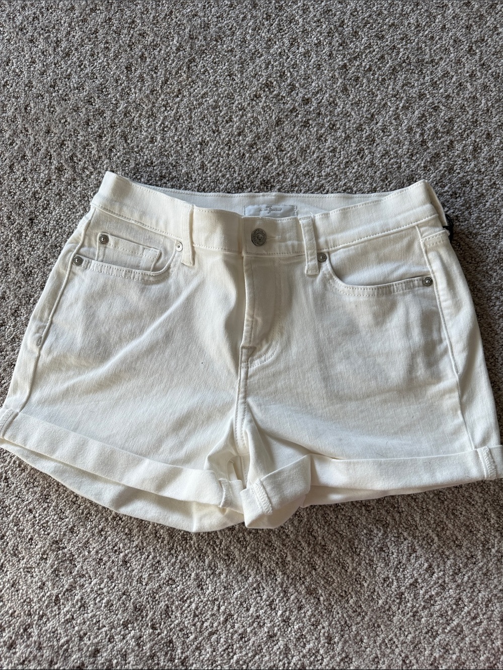 White Women's Denim Shorts - Unbranded
